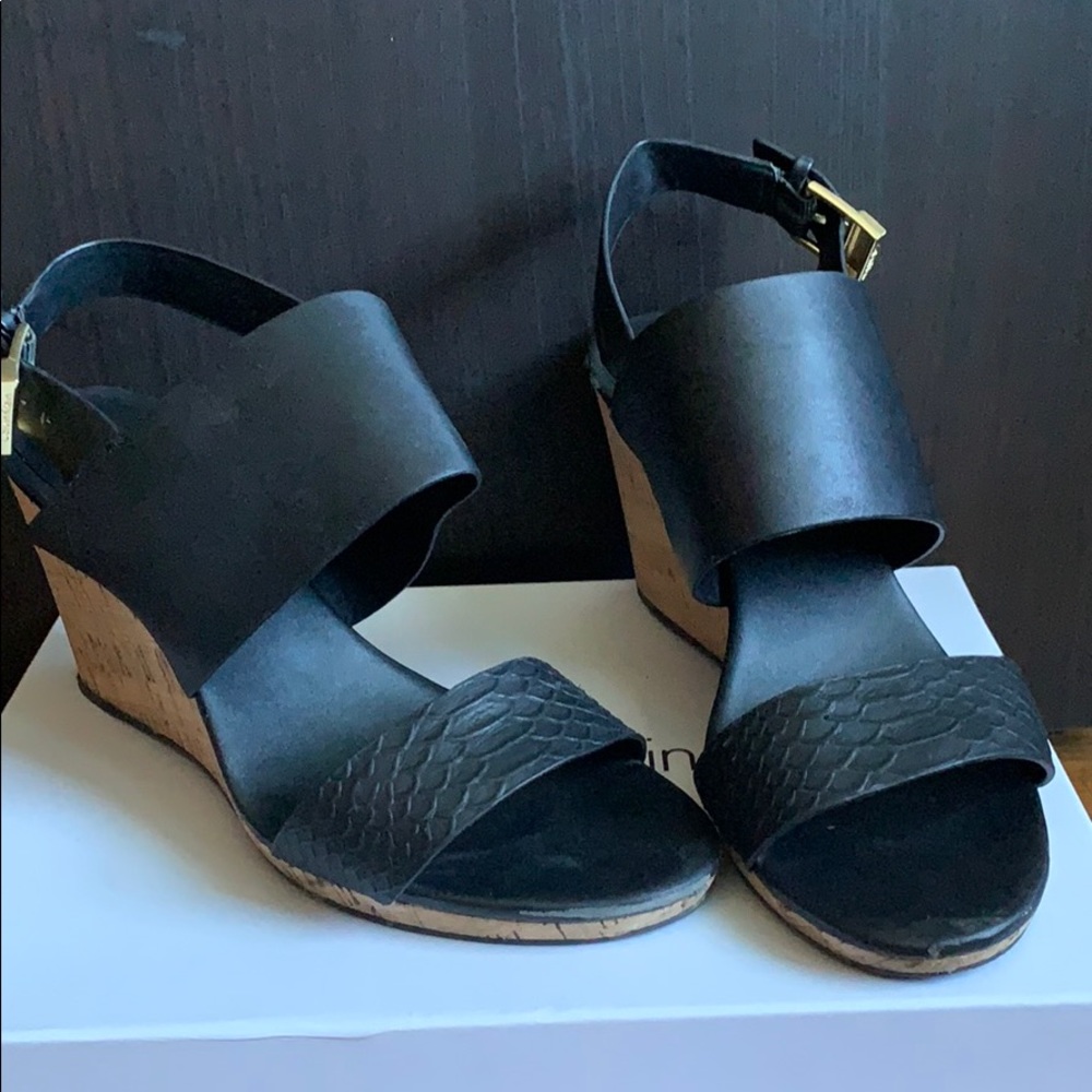 Black Calvin Klein Wedges